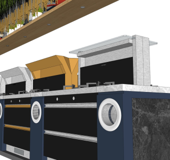 集成灶中岛展示